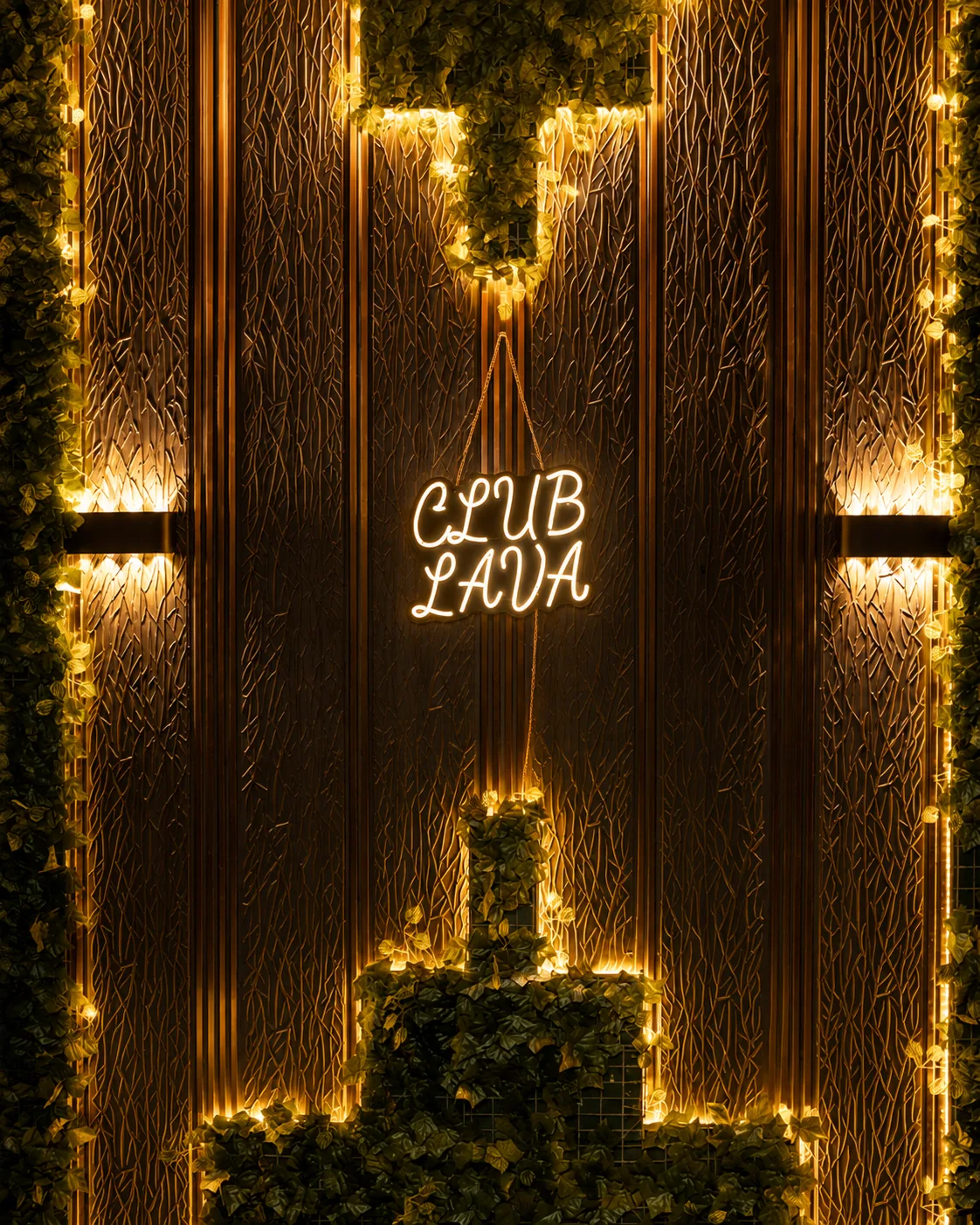Club Lava branded wall
