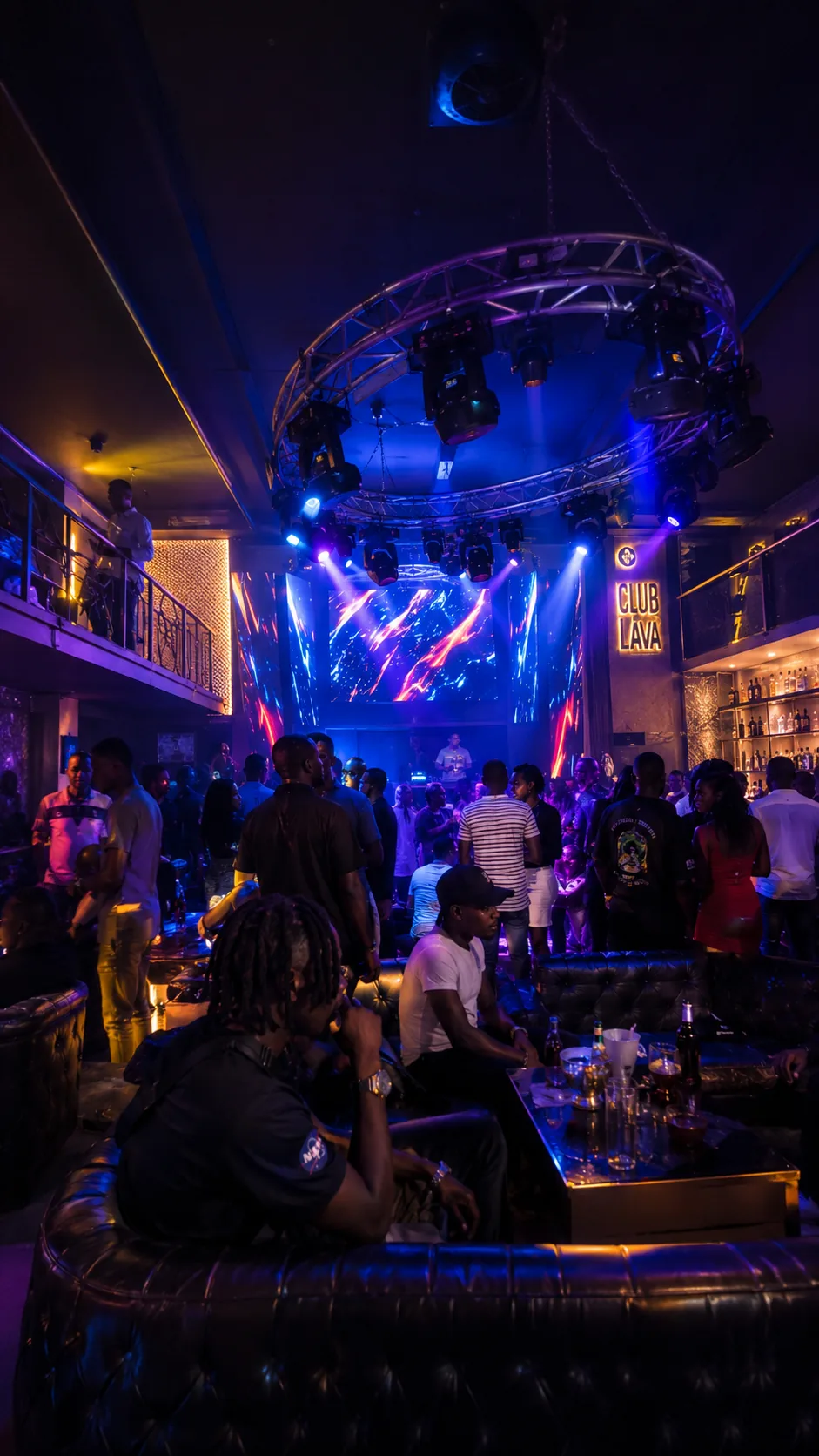 Club Lava nightlife interior with crowd and VIP atmosphere