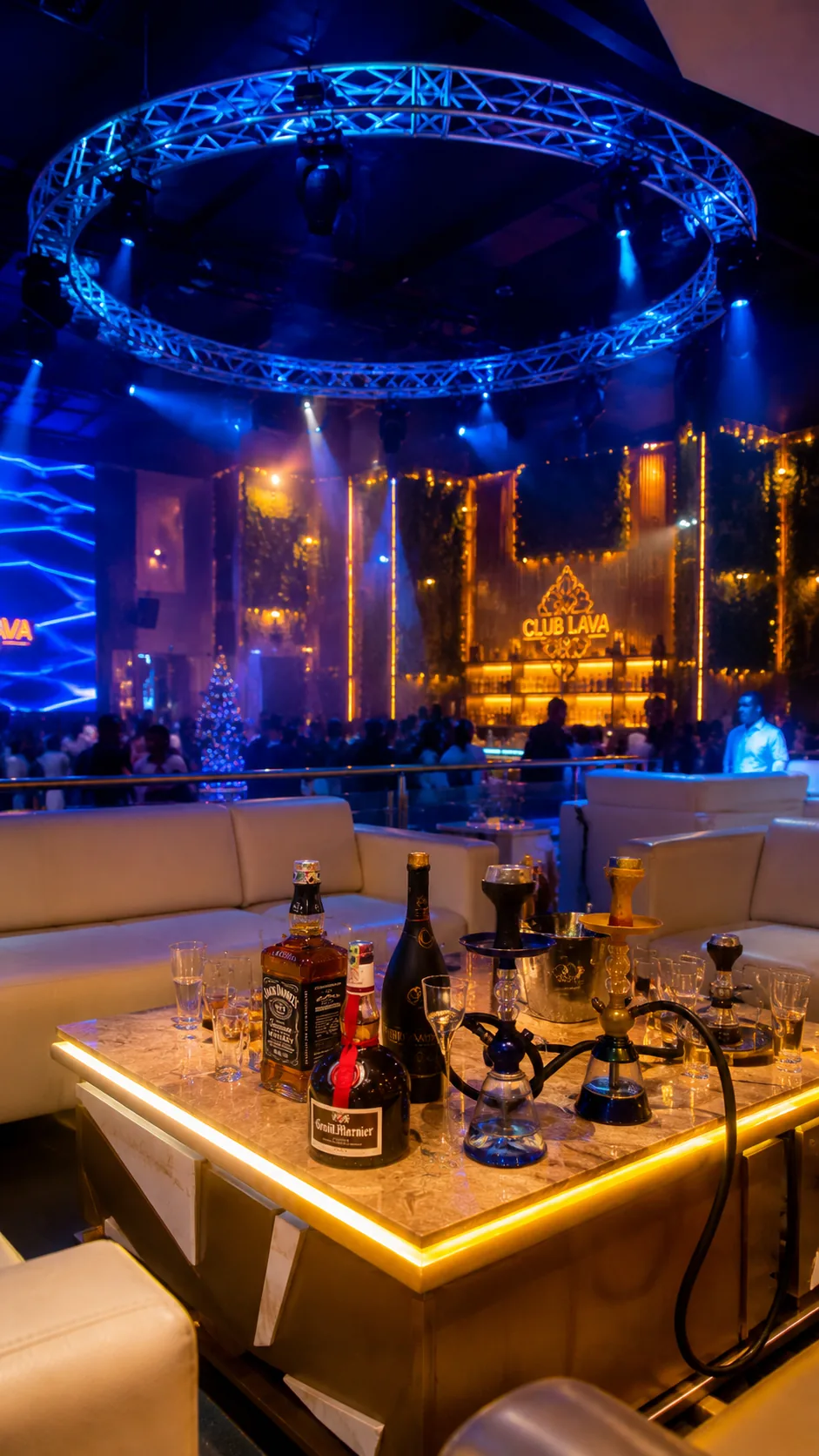 VIP lounge at Club Lava